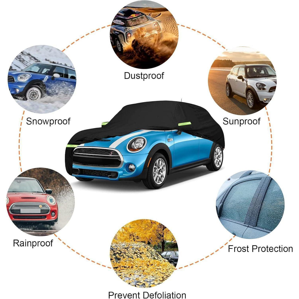 Autoabdeckung für Mini Cooper 3-türig 2000-2022 – Wetterfest & Schutz