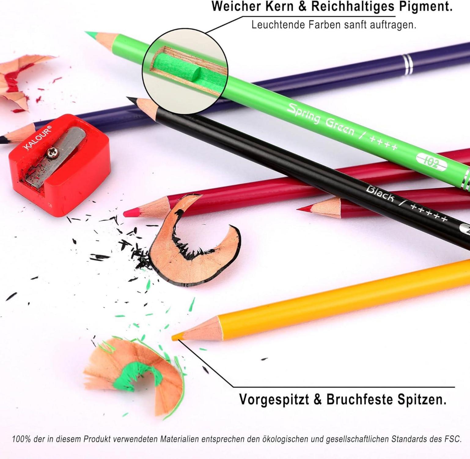 Buntstifte 72er-Set Erwachsenenmalbuch weiche Mine 72 Farben@testable