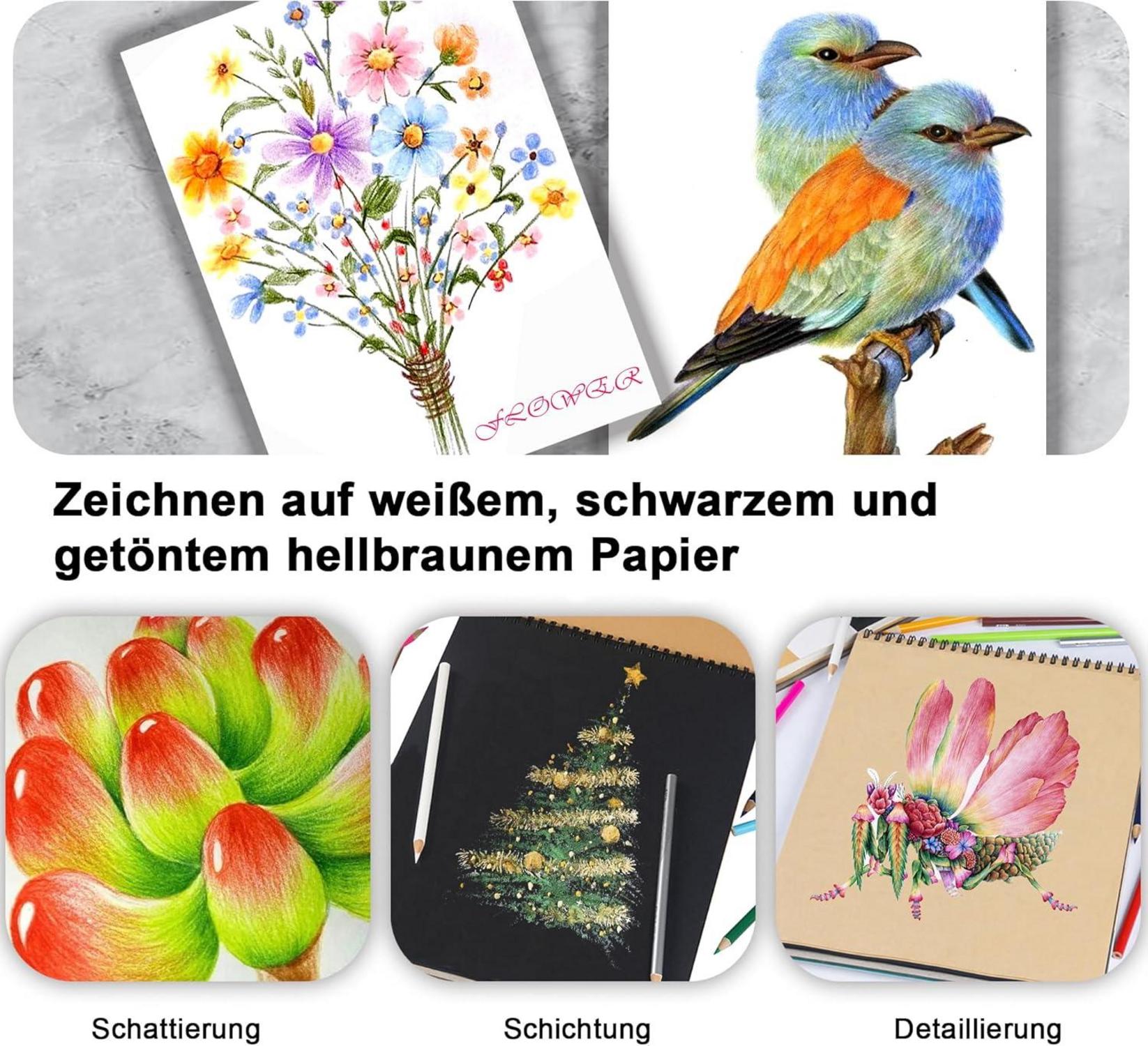 72er Buntstifte Set Erwachsenenmalbuch Zeichnen Skizzieren Schattieren