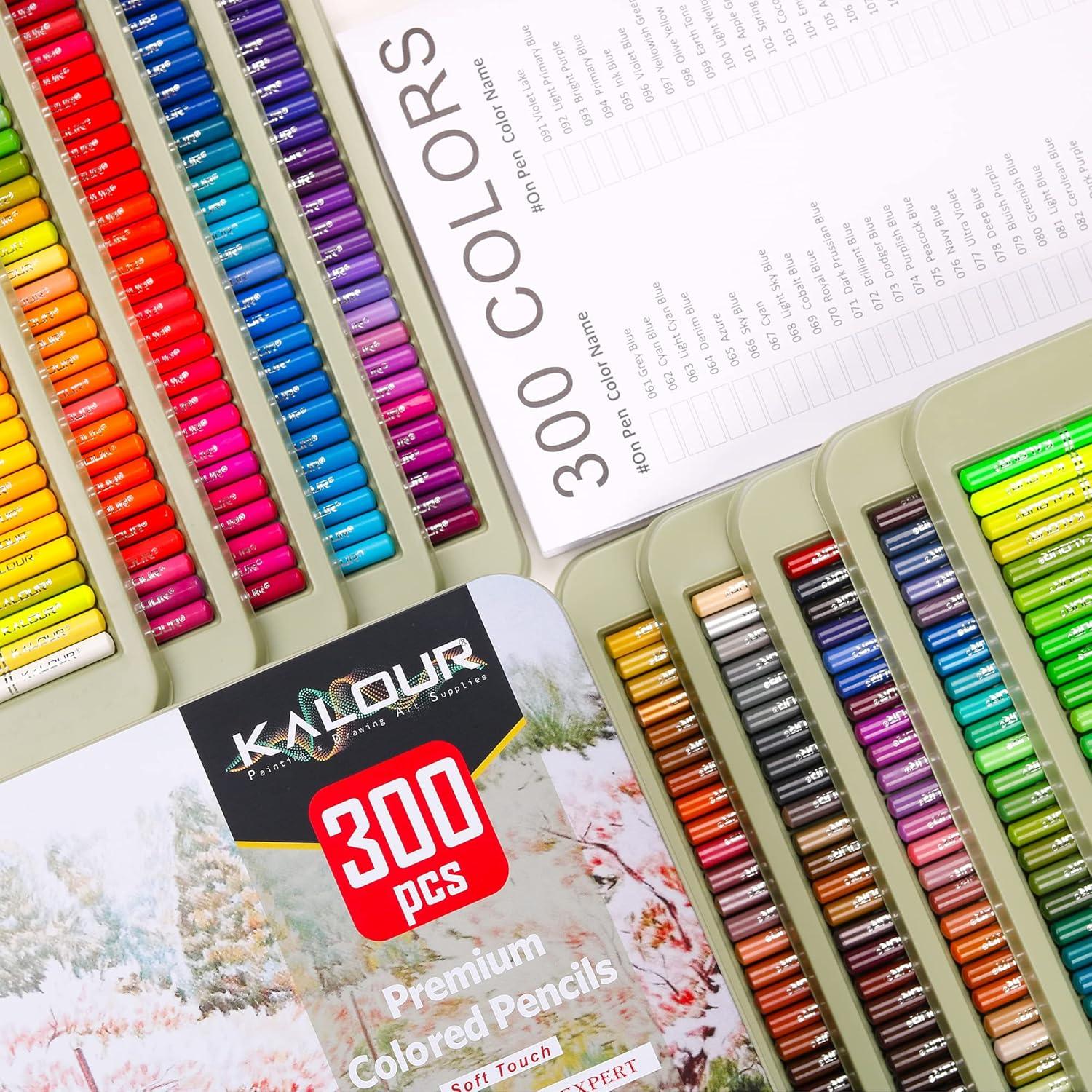 Professionelle Buntstifte Set 300 Farben weicher Kern