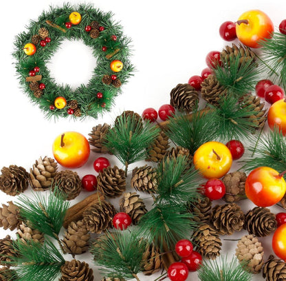 Weihnachtsdeko Set Beeren Tannenzapfen Äpfel Zimt DIY Handwerk