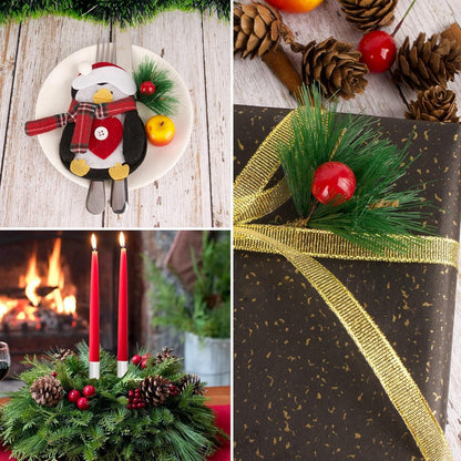 Weihnachtskranz Bastelzubehör Beeren Tannenzapfen Äpfel Zimt DIY Handwerk