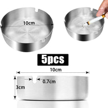 Moderne Edelstahl Aschenbecher Set 5 Stück 10cm für Draußen