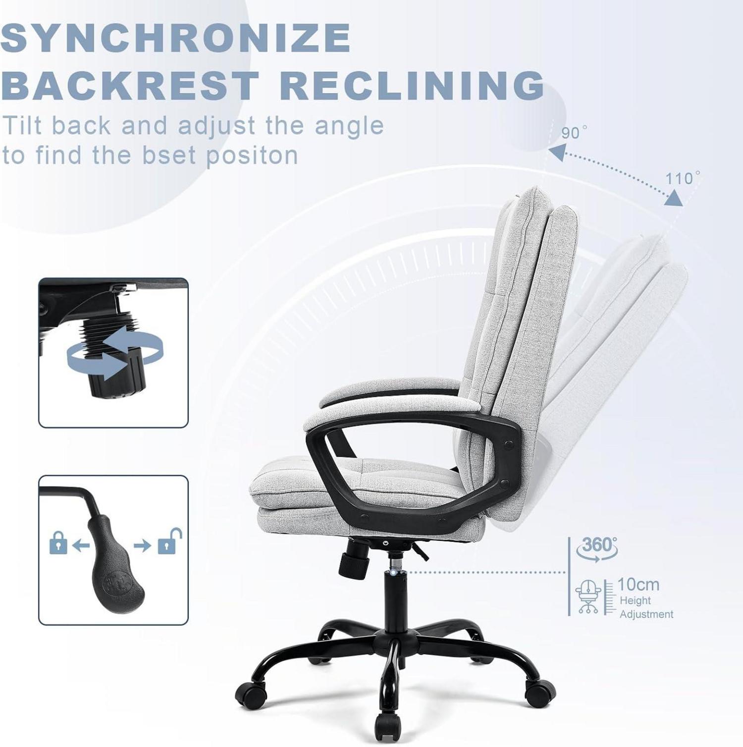 Bürostuhl Ergonomisch Schreibtischstuhl Chefsessel 150 kg drehbar