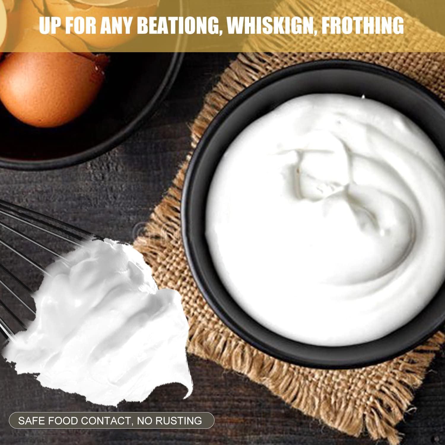 Silikon Schneebesen Set Schwarz 2 Stück Antihaft Küchen Rührbesen