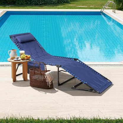 Gartenliege XXL klappbar in 4 Positionen verstellbar mit Seitentasche und