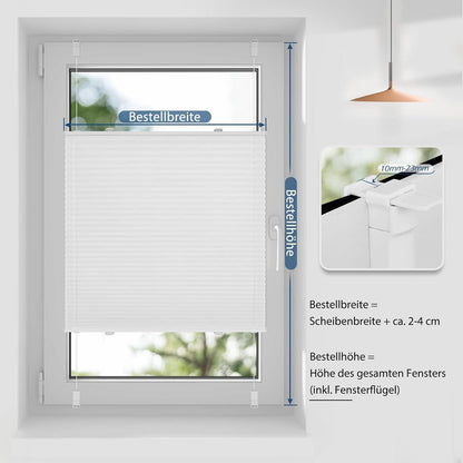 Plissee ohne Bohren 120x120cm Klemmfix Rollos ohne Bohren