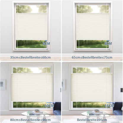 Plissee ohne Bohren 120x120cm Klemmfix Rollos ohne Bohren