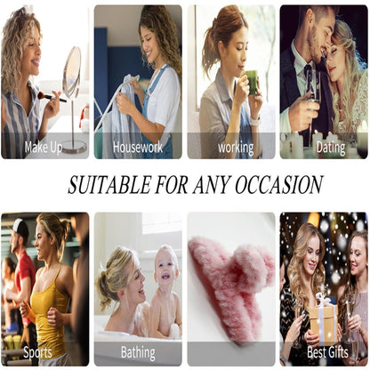 5 Stück Plüsch-Haarspangen 11cm Winter Haarklammer Frauen