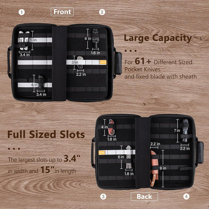 Messertasche für 61+ Taschenmesser mit Schultergurt, EDC