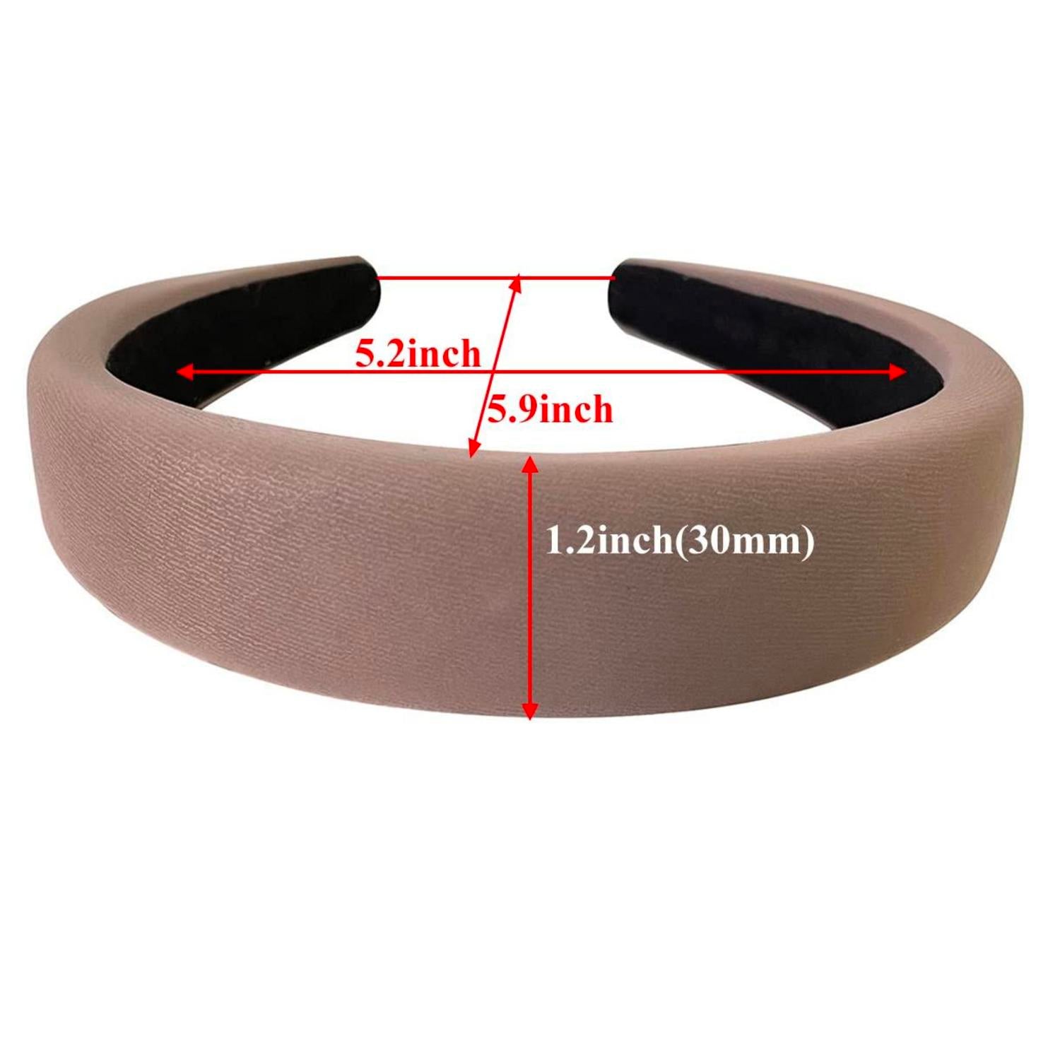 4er Set Gepolsterte Modische Stirnbänder 3cm Breit Lederähnlich