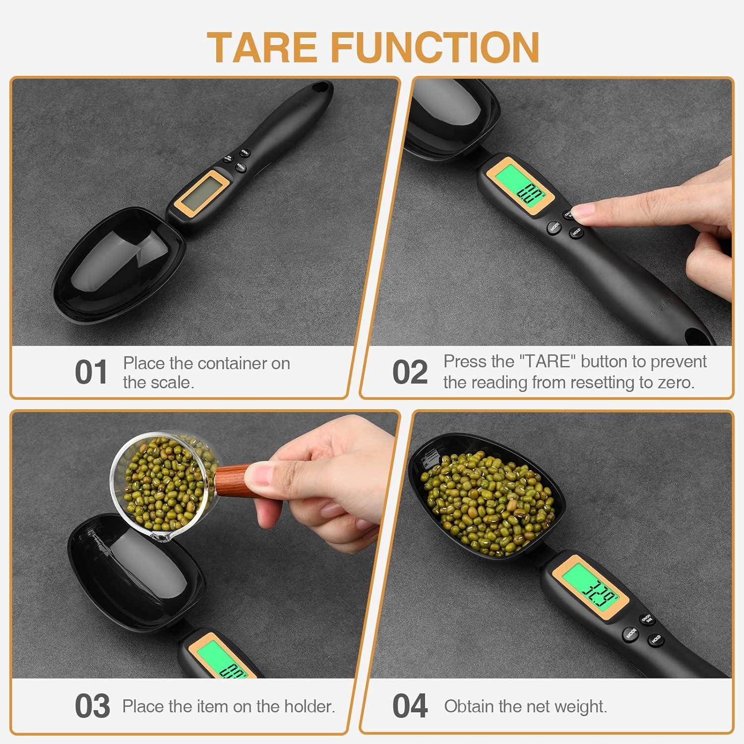 Digitale Löffelwaage 500g 0,1g LCD-Display Hold-Tara-Funktion