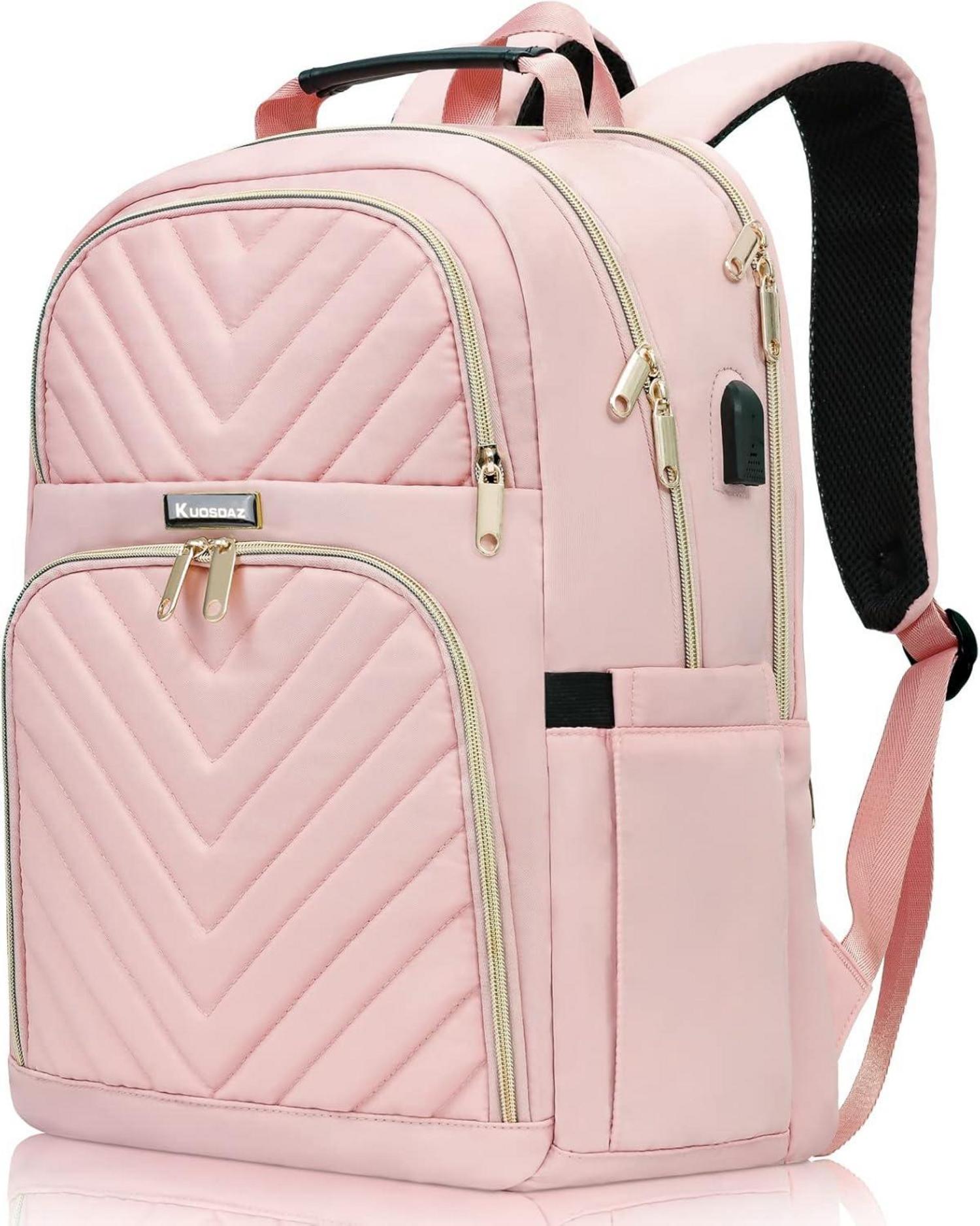 Rucksack Damen 15.6 Zoll USB-Ladeanschluss Laptop Daypack Wasserdicht
