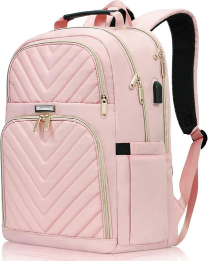 Rucksack Damen 15.6 Zoll USB-Ladeanschluss Laptop Daypack Wasserdicht