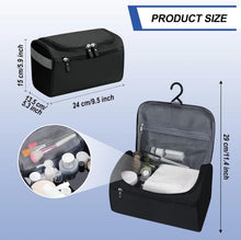 Herren Reise Kulturbeutel zum Aufhängen und Rasieren Schwarz