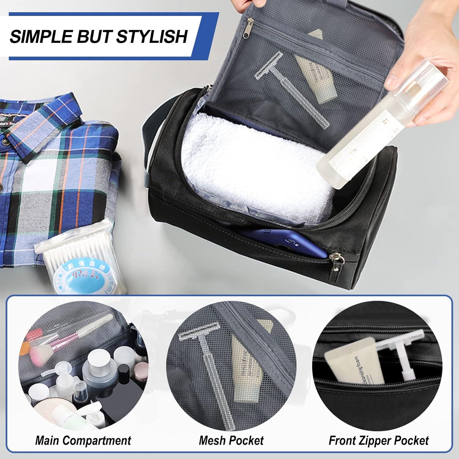 Simpolor Herren Reise Kulturbeutel Aufhängbar Schwarz