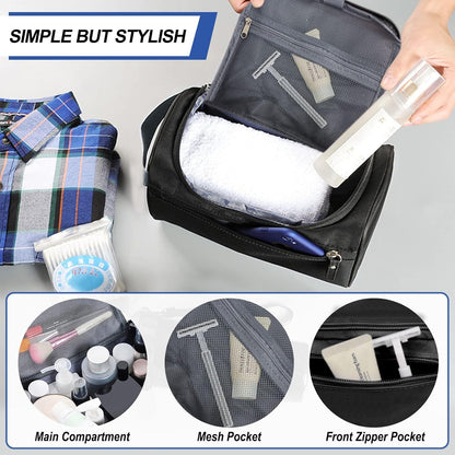 Simpolor Herren Reise Kulturbeutel Aufhängbar Schwarz