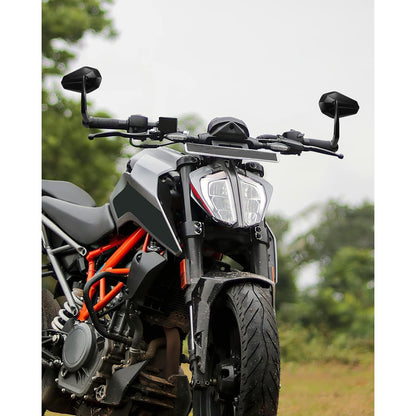 Motorrad Lenkerendenspiegel, 2 Stück E-geprüfte Rückspiegel 22mm, 360° drehbar