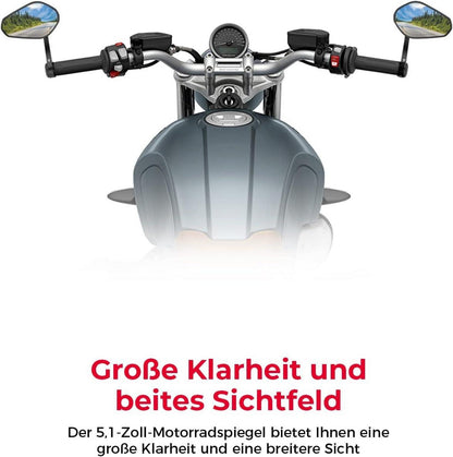 Motorrad Spiegel Rückspiegel E-geprüft 360° drehbar 22mm Kompatibel