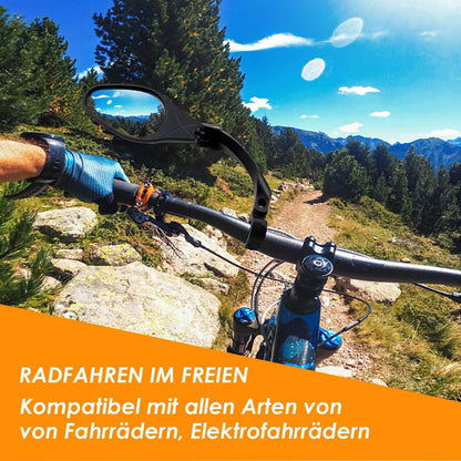 Arkham Edelstahl Fahrradspiegel HD Rückspiegel für Lenker 21-26MM, 1 Paar