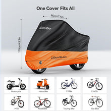 Fahrradabdeckung wasserdicht 210D Oxford 220 x 110 x 95 cm