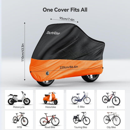 Fahrradabdeckung wasserdicht 210D Oxford 220 x 110 x 95 cm