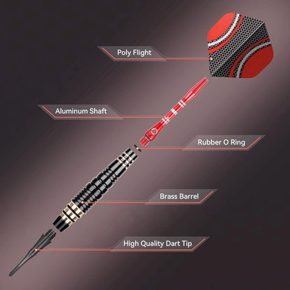 Soft Dartpfeile Set für Elektronische Dartscheibe - 16g, 6