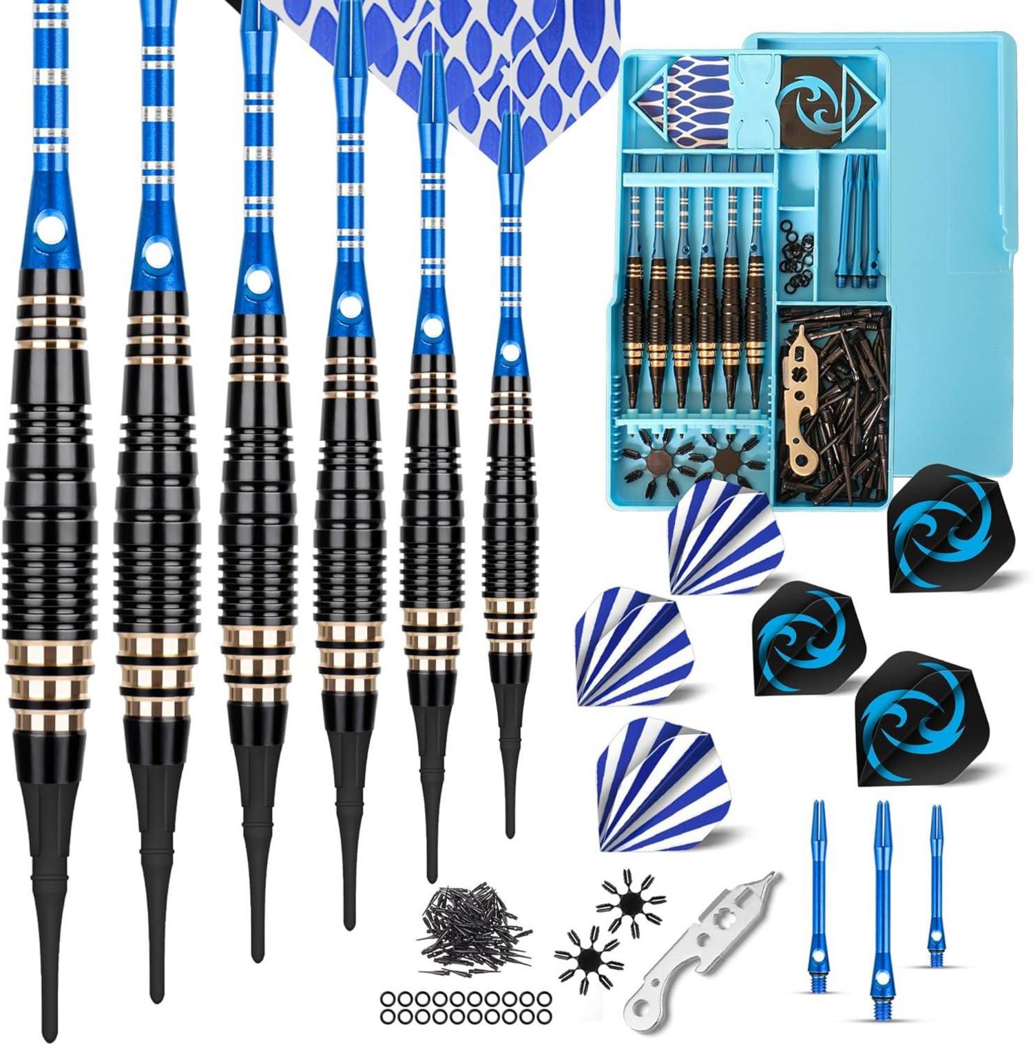 Soft Dartpfeile Set mit Kunststoffspitze 16g, 6 Stück