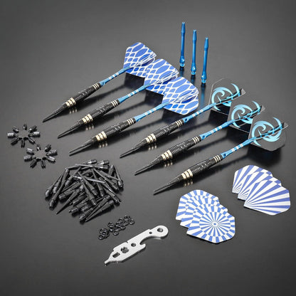 CyeeLife Soft Dartpfeile Set mit Kunststoffspitze und Zubehör Blau