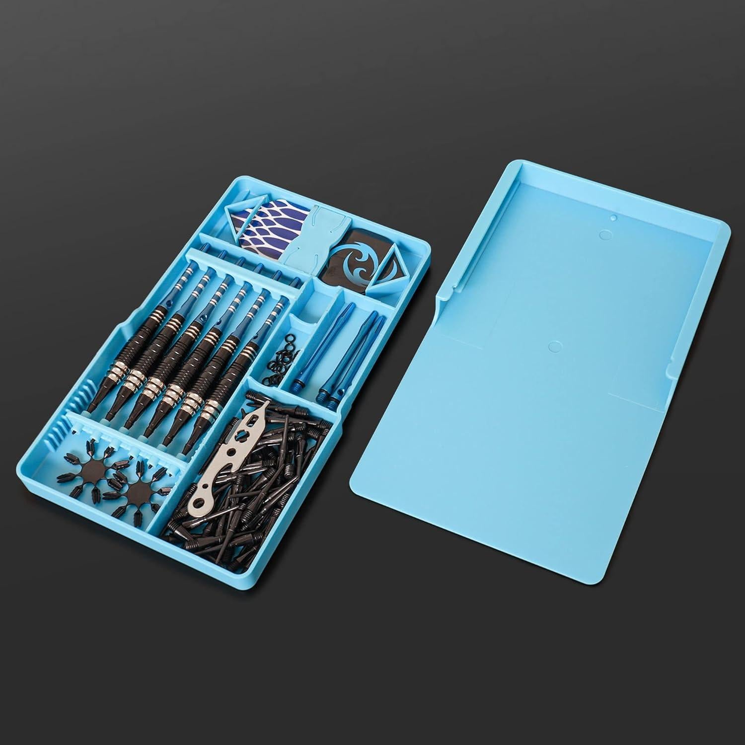 CyeeLife Soft Dartpfeile Set mit Kunststoffspitze und Zubehör Blau