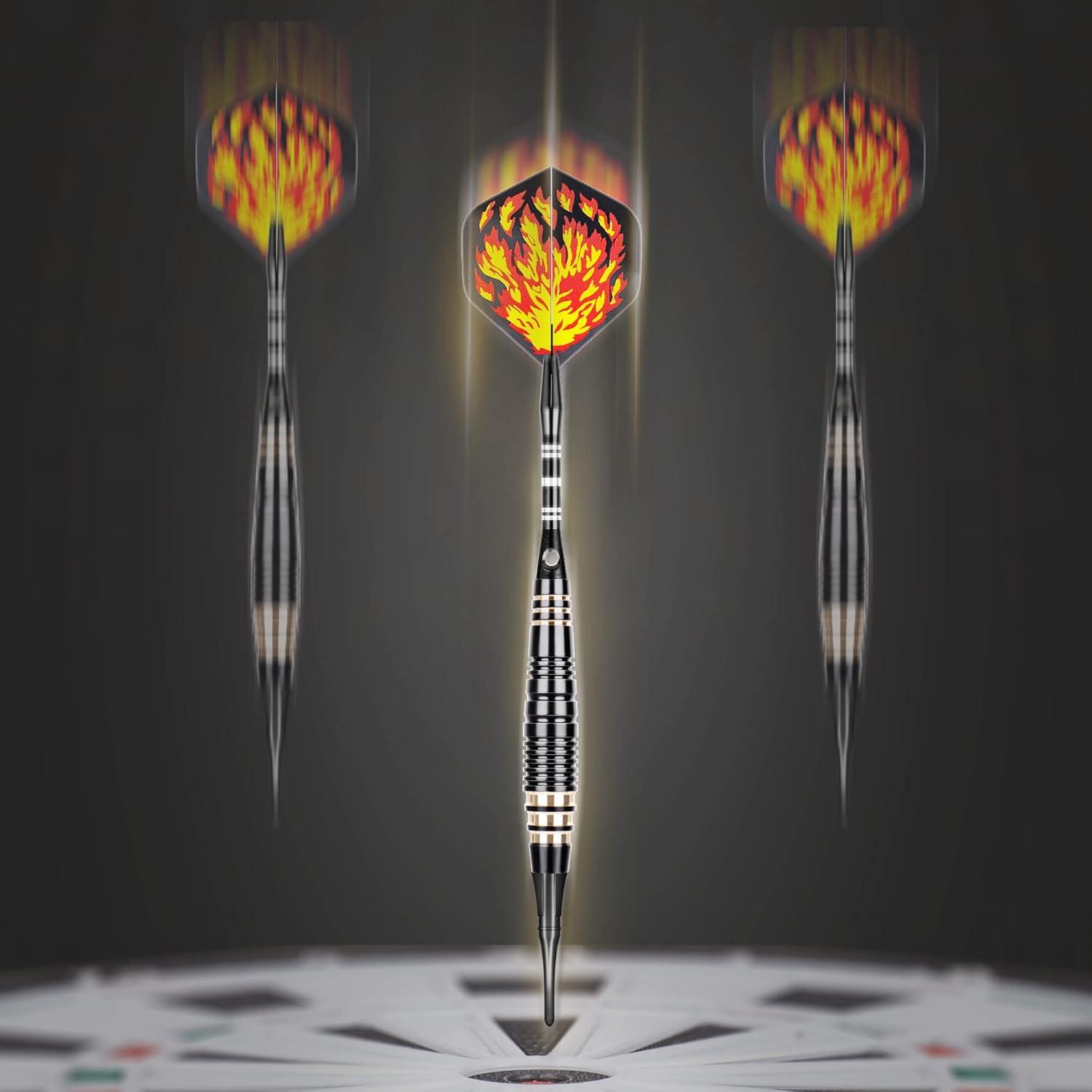 CareGames 6 Stück Soft Dartpfeile Set für Elektronische Dartscheibe 16g