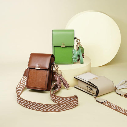 HAIWILL Damen Mini Umhängetasche PU Leder Schultertasche Elegant