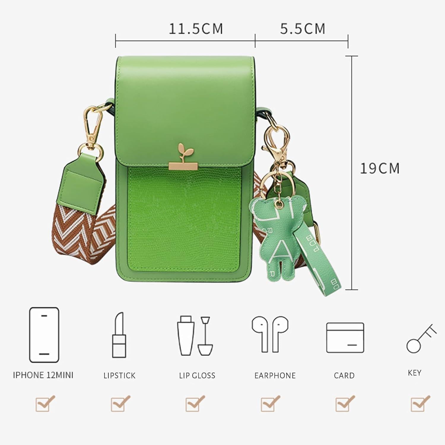 Damen Umhängetasche Mini Bag PU Leder Schultertasche