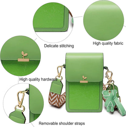 HAIWILL Damen Mini Umhängetasche PU Leder Schultertasche Elegant