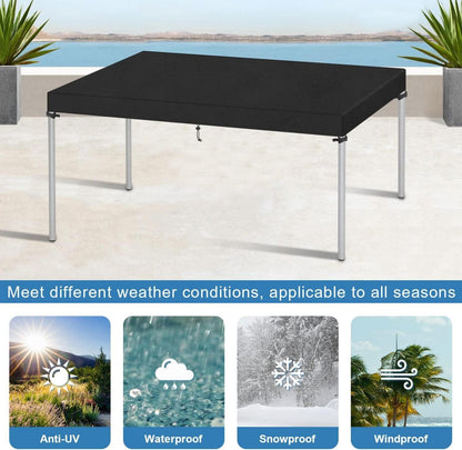 Tischplatten Abdeckung Gartentisch 200x100x15cm Schutzhülle