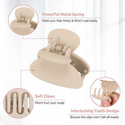 12er Set Mini Haarklammern Acryl Hair Clips Braun