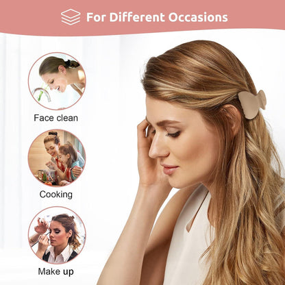 12er Set Mini Haarklammern Acryl Hair Clips Braun