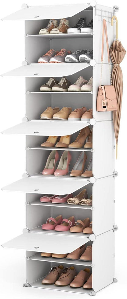 Vicye Schuhregal Organizer 10 Ebenen 20 Paar weiß 1 x 10