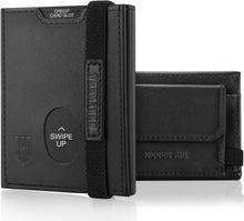 RFID Schutz Kartenetui Herren Schwarz 6 Karten Münzfach