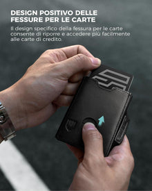 DODENSHA Airtag Mini Geldbörse RFID-Schutz Leder Slim Wallet