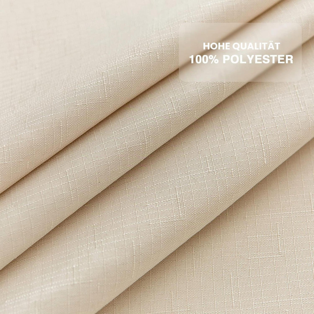 Rechteckige Tischdecke wasserdicht, Beige 140x240 cm