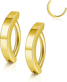 Edelstahl Bauchnabelpiercing Ring 14ga 10mm Silber Gold 2 Stück