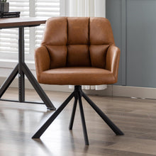 Moderne PU Leder Schreibtischstuhl mit Metallbeinen & 360° Drehung
