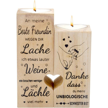 Beste freundin Geschenk Kerzenhalter mit Gravur