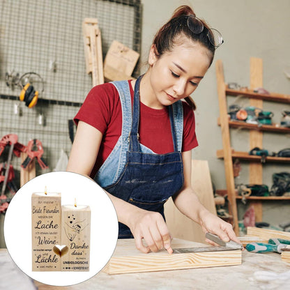 Beste freundin Geschenk Kerzenhalter mit Gravur