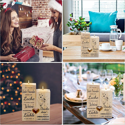 Beste freundin Geschenk Kerzenhalter mit Gravur