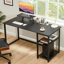 Schreibtisch mit Stauraum 140cm Monitorständer Home Office