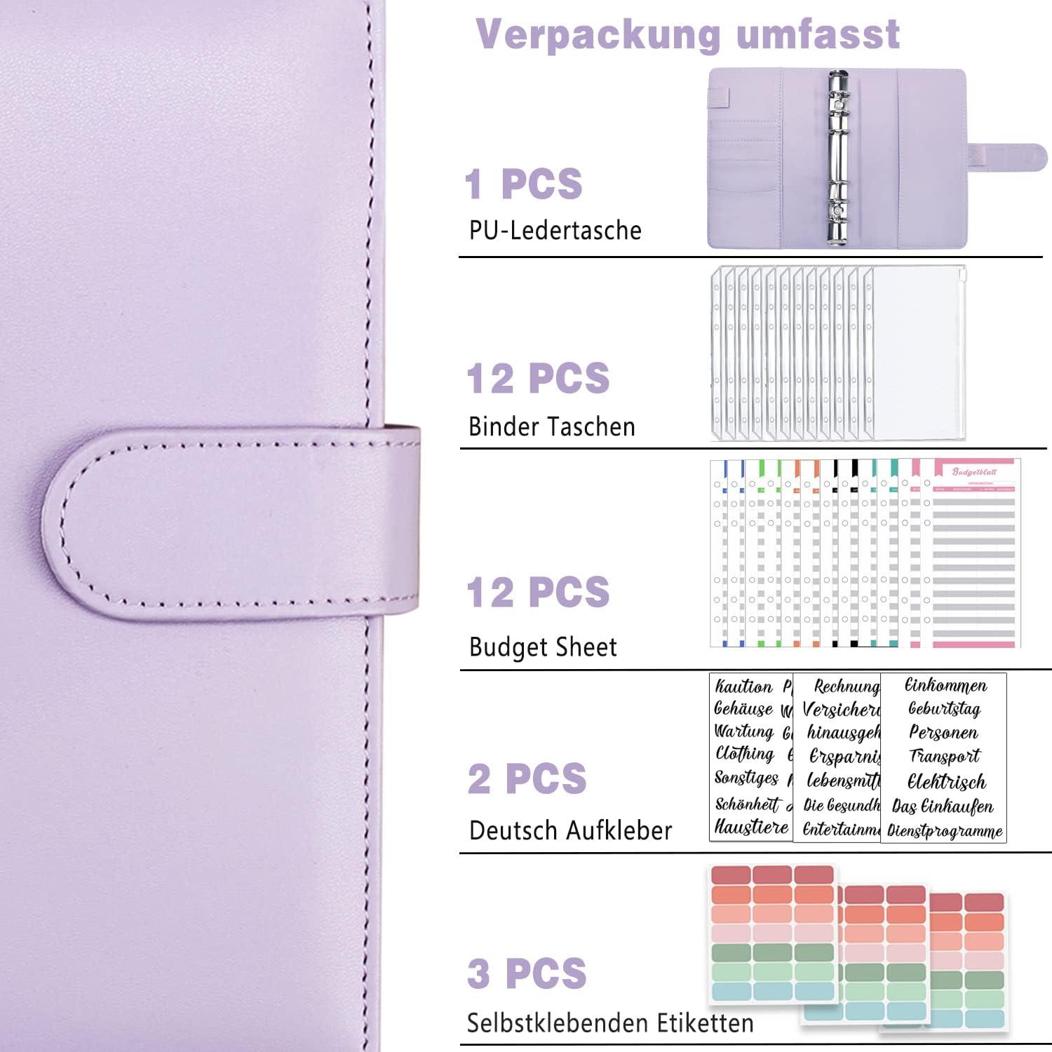 A6 Binder Budget Planner Deutsch: Geld Organizer mit 12