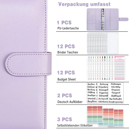 A6 Binder Budget Planner Deutsch: Geld Organizer mit 12
