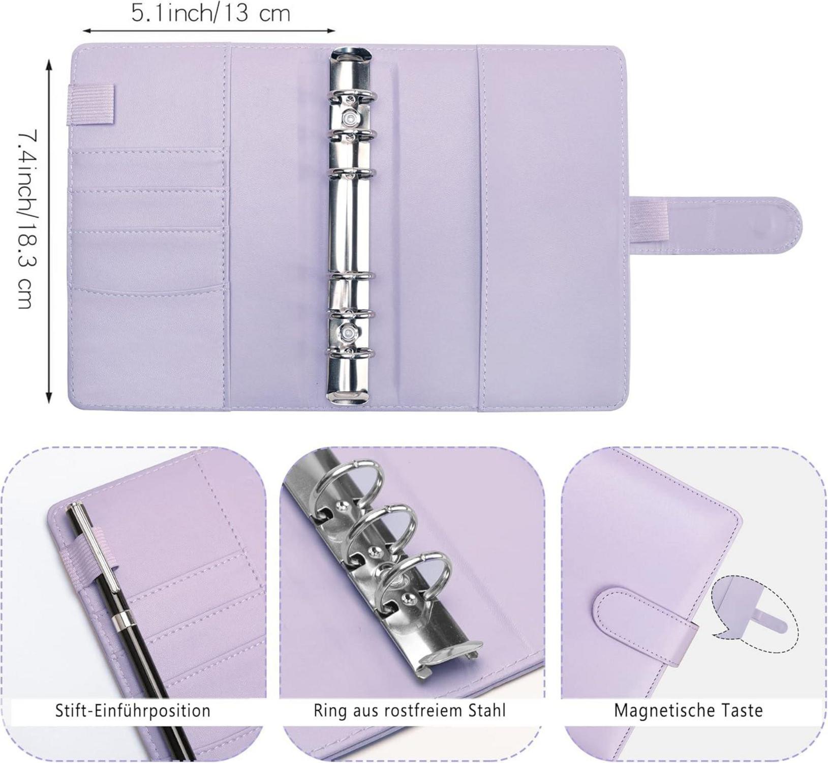 A6 Binder Budget Planner Deutsch mit Etikettenaufklebern